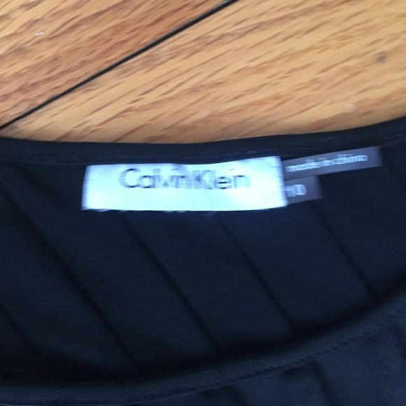 Calvin Klein Black Diagonal Body Con Dress - Picture 2 of 5